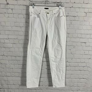Eileen Fisher White Skinny Jeans Size 8